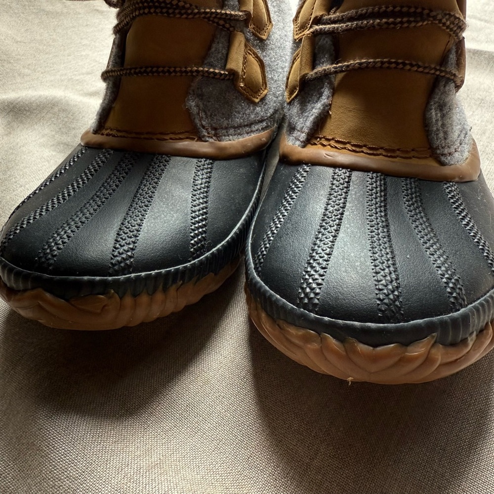 Sorel Women's Size 8.5 Out N About Plus Duck Boots Waterproof Lace Up Grey - Picture 7 of 8